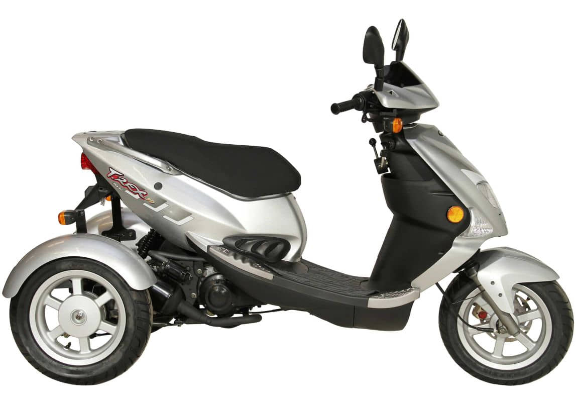 PGO TR3 Trike, Dreiradroller, Motorroller 45 km/h silber Gebraucht Seniorenroller Handicaproller