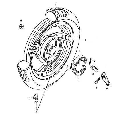 Rex RS500 Felge 2.15x10 Stahlfelge Rad 50ccm 4Takt 701902 Motorroller.de Alufelge Alu-Rad Radkranz Radfelge 50ccm-4Takt Scooter Kreidler Ersatzteil