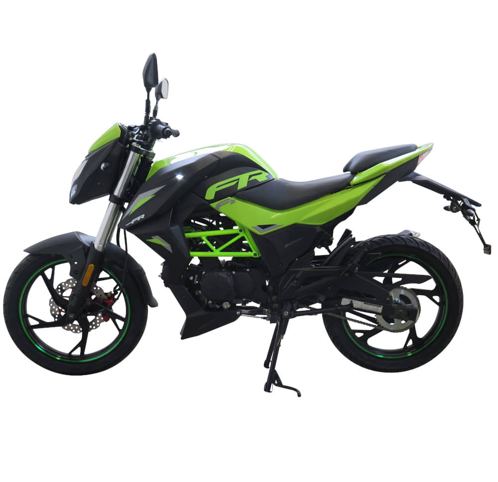 Motorrad Fighter 50 FR-S grün 45 km/h Euro 5 Schaltmoped Mokick 50ccm 4 Takt Kleinkraftrad Krad