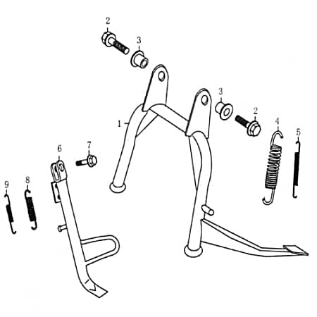 Spannfeder für Hauptständer innen FIG34-5 REX SC 125