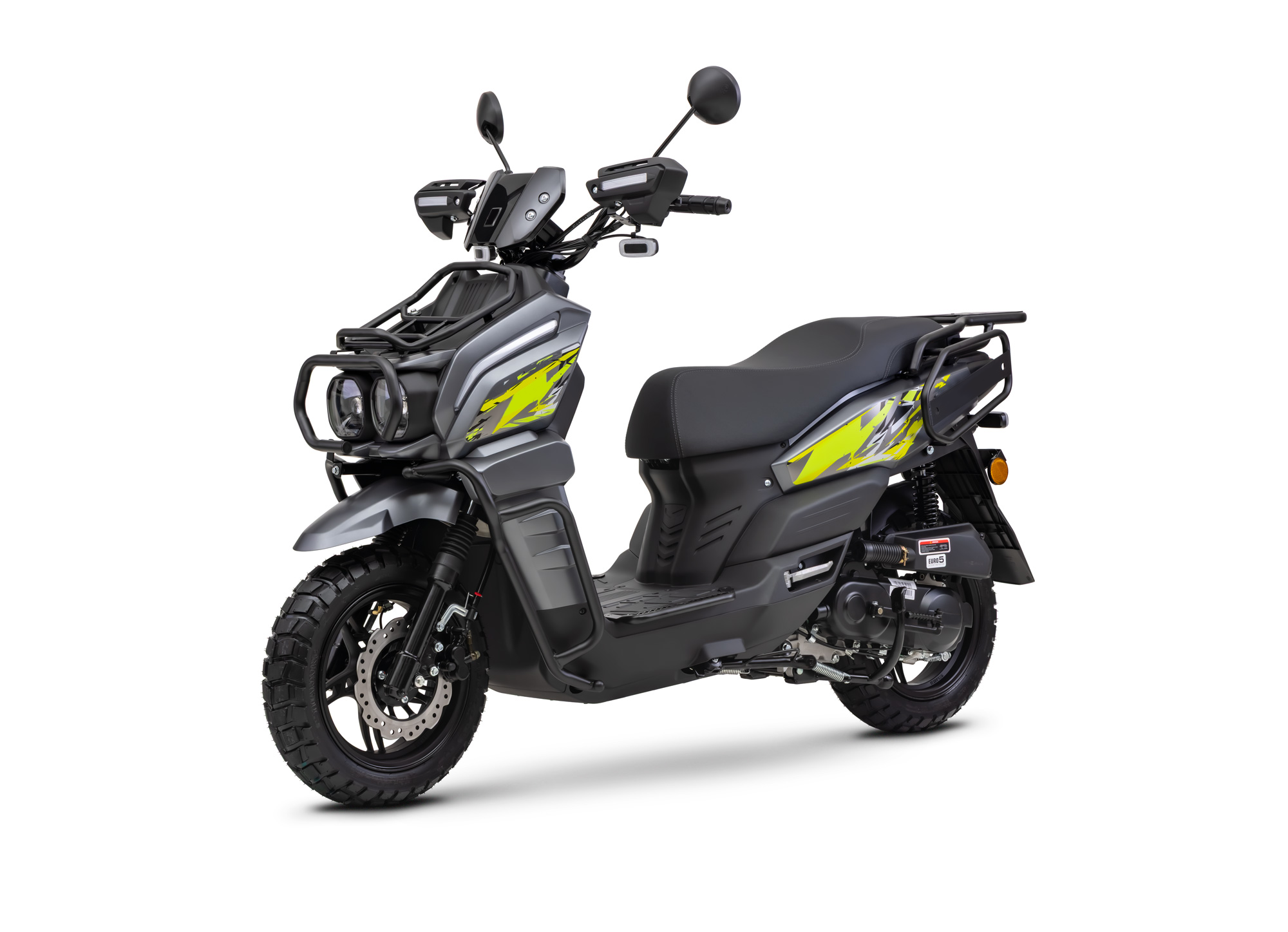 Motorroller Fighter 50 RT grau 45 km/h Euro 5 Scooter Mokick Roller