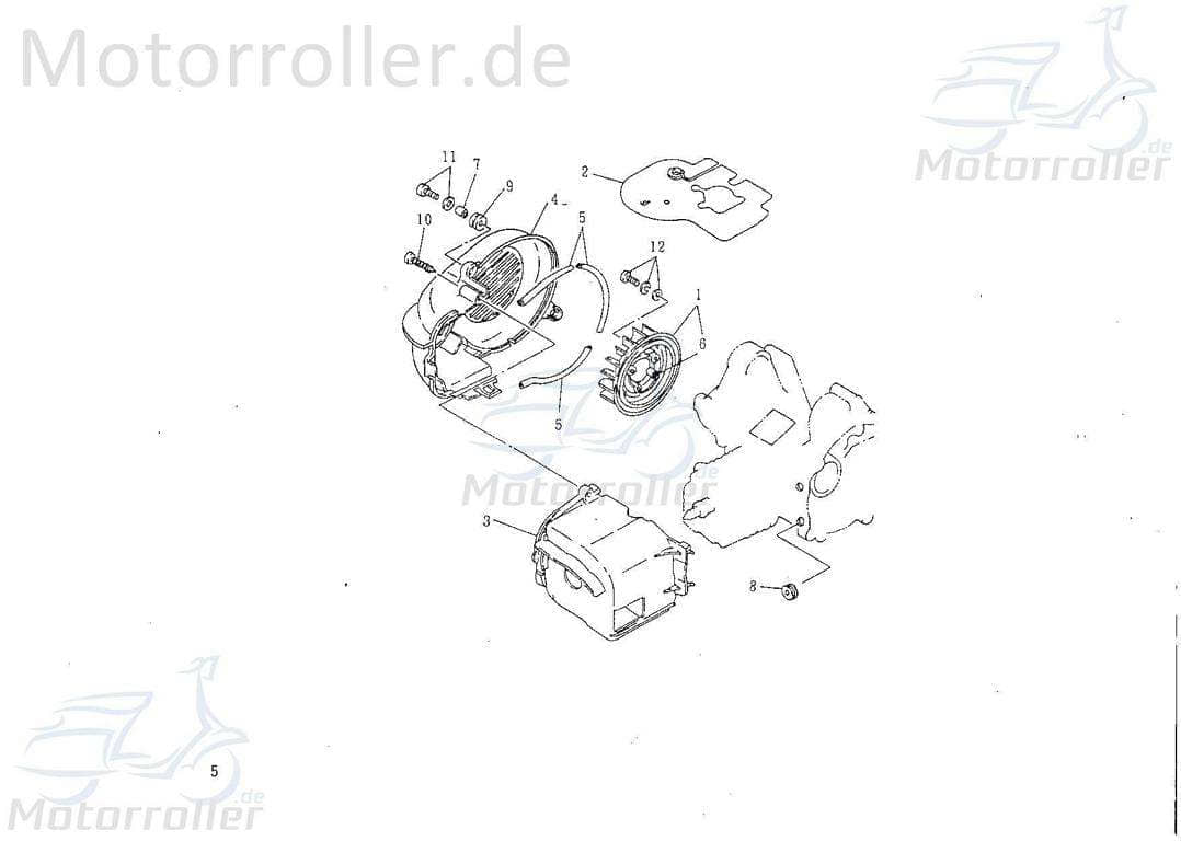 Zylinderkühlhaube 2Takt 50ccm 31131003