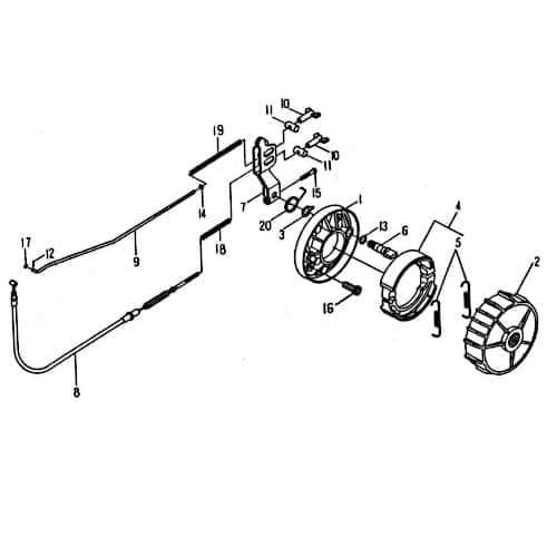 Rex Quad 50 Bremshebel Handbremshebel ATV 50ccm 2Takt 99682 Motorroller.de Handbremsgriff Brems-Hebel Bremsarm Brems-Arm Brems-griff Bremsnockenhebel