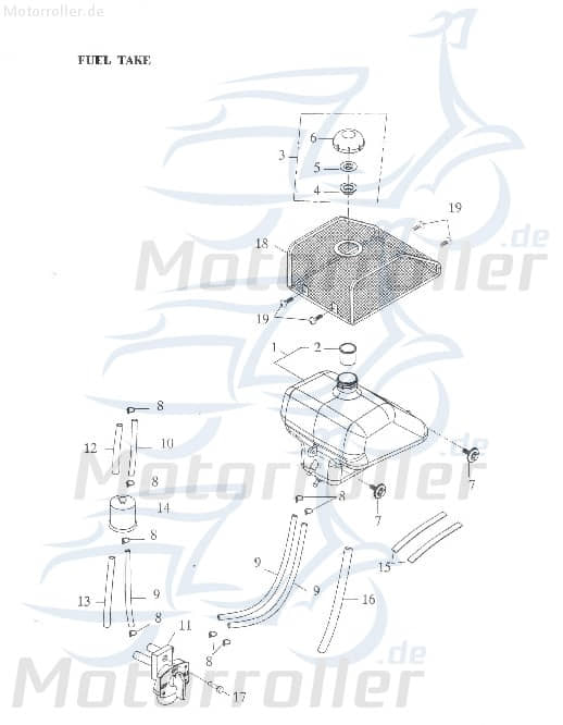 Adly Bundschraube M6x16mm Maschinenschraube Quad 272ccm 4Takt Motorroller.de Flanschschraube Flansch-Schraube Maschinen-Schraube Bund-Schraube ATV UTV