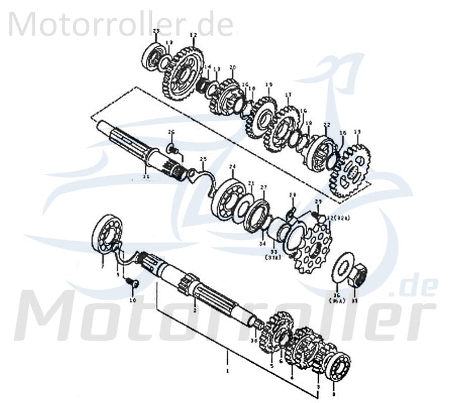 Kreidler STREET 125 DD Antriebsritzel 125ccm 4Takt 23-152-016-15 Motorroller.de 15 Zähne Antriebsrad Antriebritzel Antriebszahnrad Antriebs-Ritzel