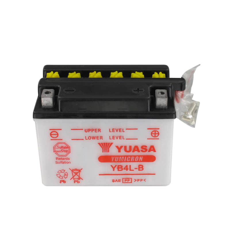 Batterie YB4L-B 12V 4Ah DIN 50411 120x70x92mm Scooter 5407317 Motorroller.de Starterbatterie Roller-Batterie Rollerbatterie Akkumulator Bleibatterie