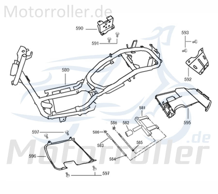 Spritzschutz Rahmen Motorrad Kreidler Flory 50 125 Classic 740133 Verkleidung Abdeckung