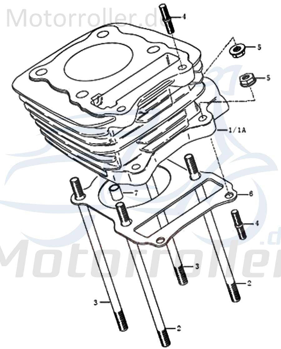 Rex Enduro 125 DD Zylinderfußdichtung 125ccm 4Takt 11241QK01000 Motorroller.de Zylinderdichtung Fuß-Dichtung Zylinderfuß-Dichtung 125ccm-4Takt Moped