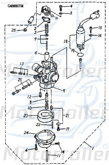 Adly Reduzierbuchse JET 50 Roller Scooter 50ccm 2Takt Motorroller.de Minarelli liegend Air Tec 1 50 LC Ersatzteil Service Inpektion Direktimport