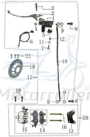 Bremsbelag Satz ohne Widerlager BAO-404220-TA7-0000