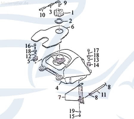 Kreidler Mustang 170 UTILITY Benzinschlauch 170ccm 4Takt 81392 Motorroller.de Kraftstoffschlauch Kraftstoffleitung Gummischlauch Benzin-Schlauch Quad