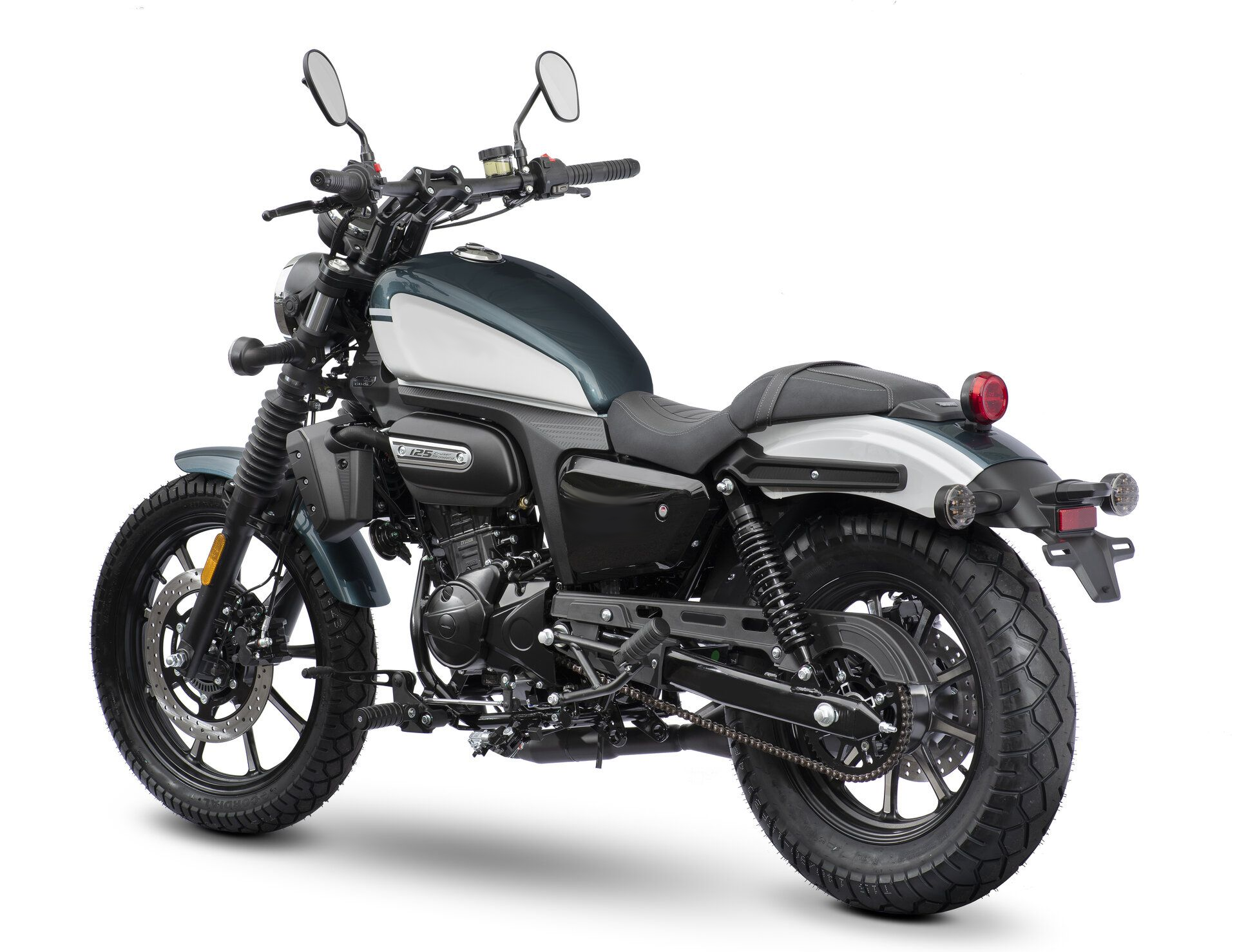 Motorrad Fighter 125 RA-KS blau-weiß 99 km/h Euro 5+ Schaltmoped Mokick Kleinkraftrad