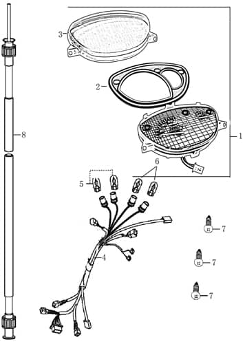 Rex Stratos Montana 50 Tachometer Roller 50ccm 4Takt 706757 Motorroller.de 0-80km/h Geschwindigkeitsmesser Geschwindigkeitsanzeige Speedometer Scooter
