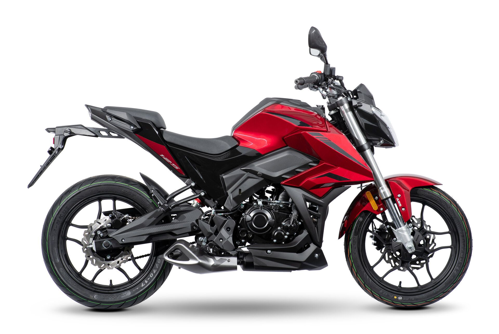 Motorrad Fighter 125 B-KS rot 95 km/h Euro 5+ Schaltmoped Mokick Kleinkraftrad