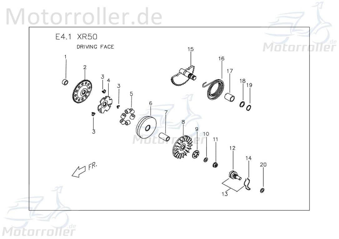 PGO Fliehkraftrollen 9.5Gramm Rodoshow 50 Vario-Rollen 50ccm P5121200000 Motorroller.de Variomatik-Gewichte Variorollen Variogewichte Vario-Gewichte