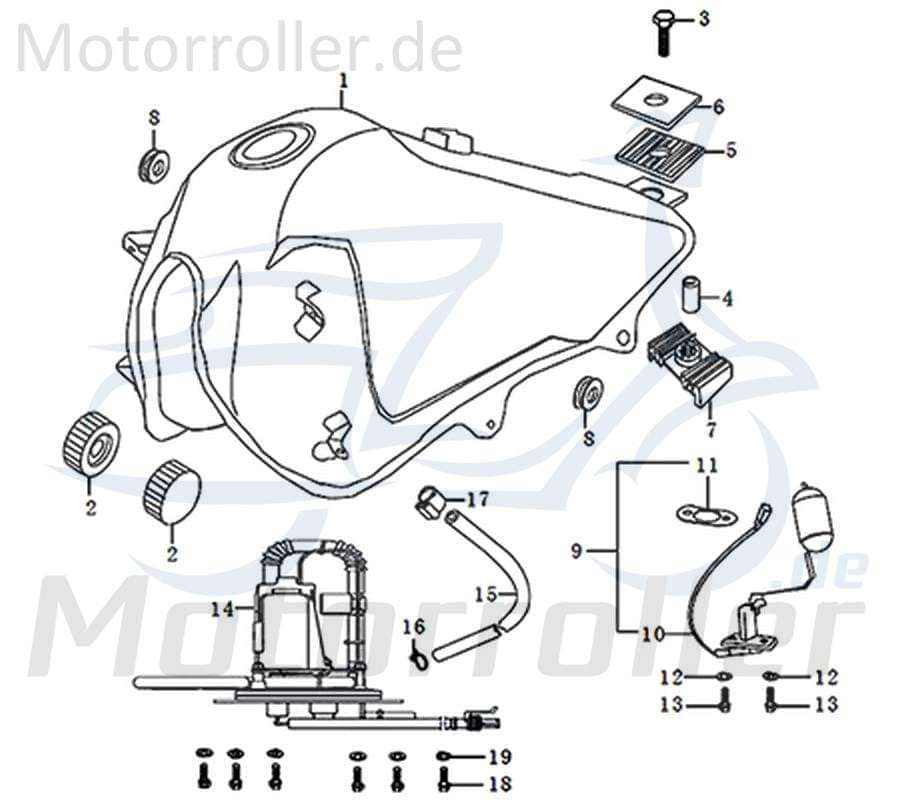 Kreidler DICE GS/SM 125i Benzinstandgeber 781002 Tankanzeige Tankgeber Tankschwimmer