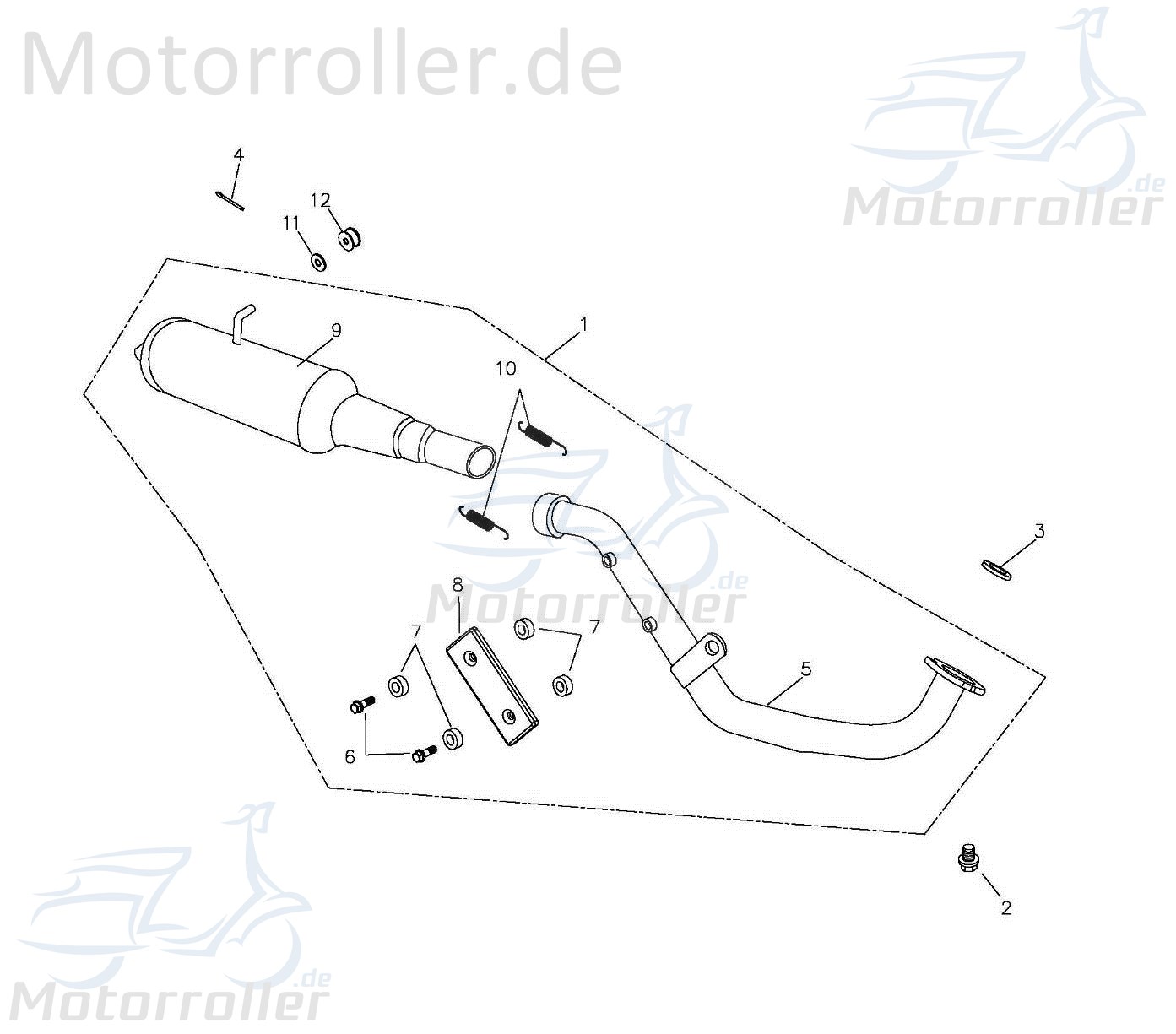 Adly Feder Auspuff ATV 150 Sport Auspufffeder 150ccm 4Takt Motorroller.de Quad ATV 150 Crossroad UTV Ersatzteil Service Inpektion Direktimport