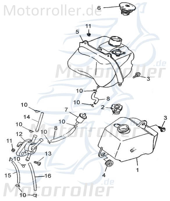 Benzintank komplett Benzin-Tank 17500-159-000