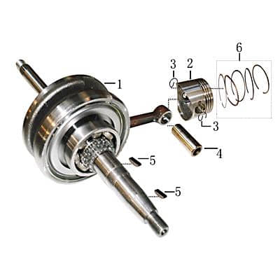 Scheibenfeder Kurbelwellenkeil 4x4x14mm 152QMI 704364 Motorroller.de GY6 125/180ccm Kurbenwellenkeil Scooter Rex Imola 125 INSIGNIO 125 DD