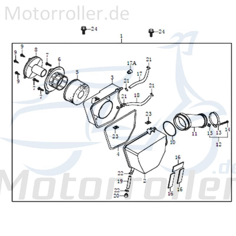Luftfilter komplett Luftfilter-Gefüge 91300