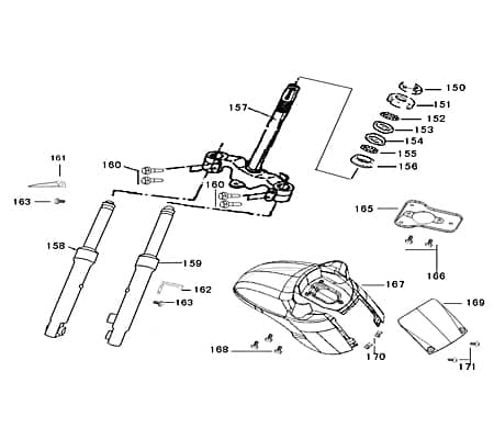 Gabelholm links Buggy Rex Dice Cr-125 740813