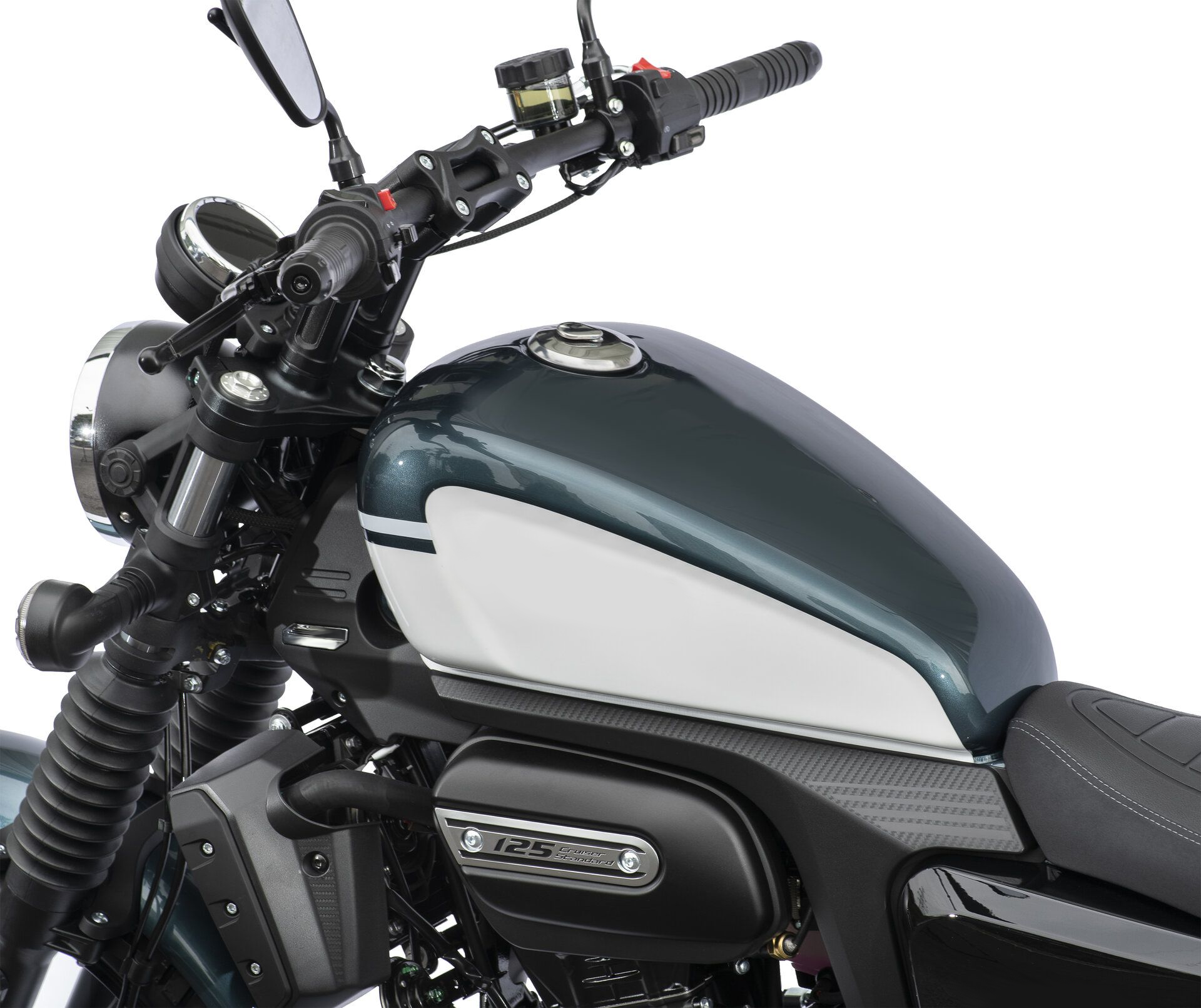 Motorrad Fighter 125 RA-KS blau-weiß 99 km/h Euro 5+ Schaltmoped Mokick Kleinkraftrad