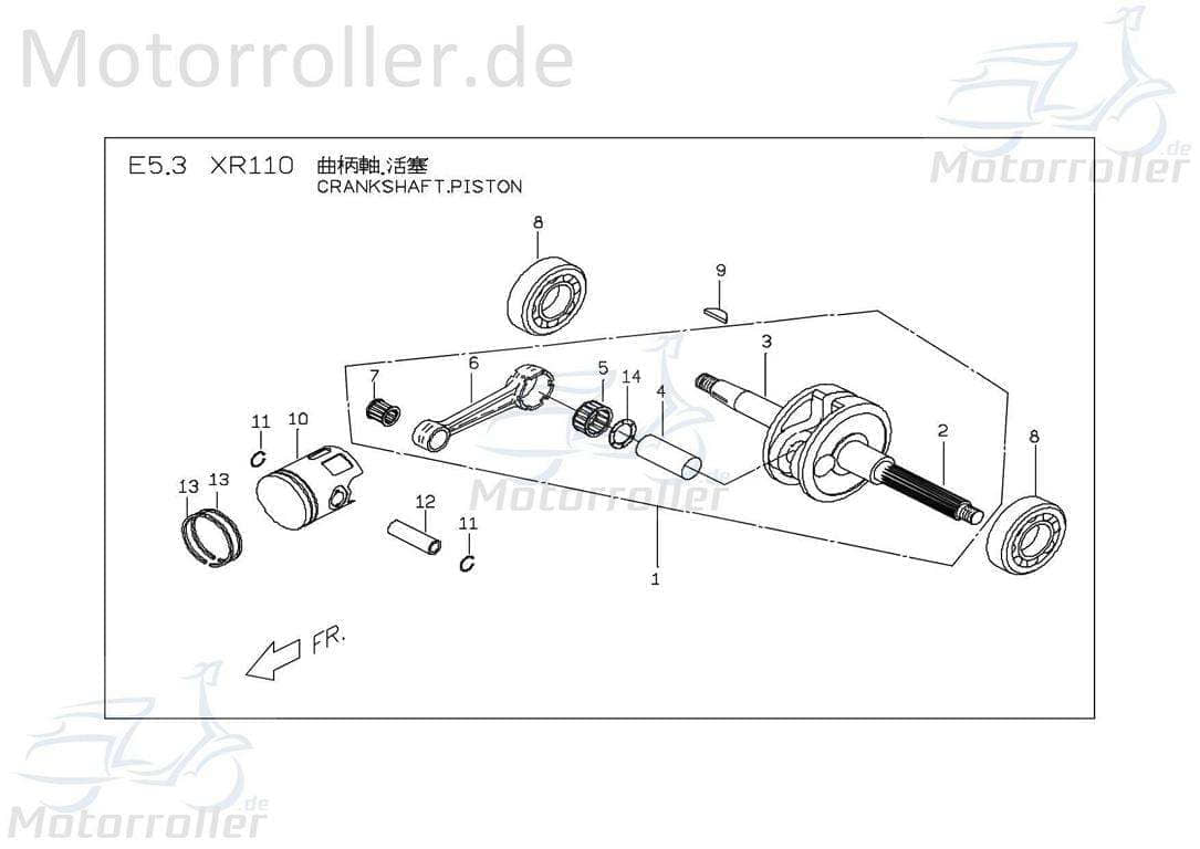 PGO Kolben 110ccm-2Takt X-RIDER 110 Piston Motorkolben Quad P0067011000 Motorroller.de PGO 110ccm-2Takt ATV UTV Ersatzteil Service Inpektion