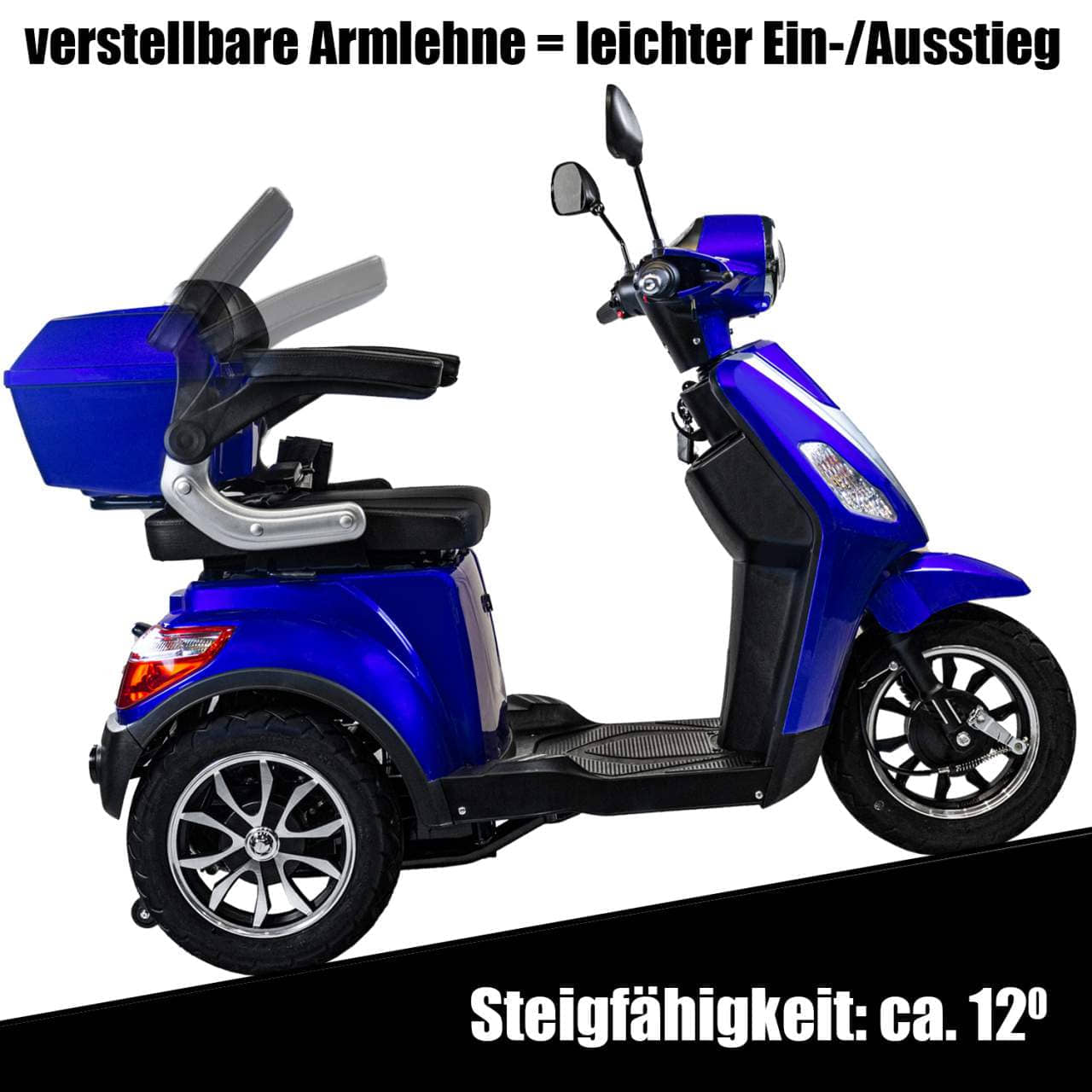 Elektroroller Scoody E3 Trike Y3 blau 25 km/h