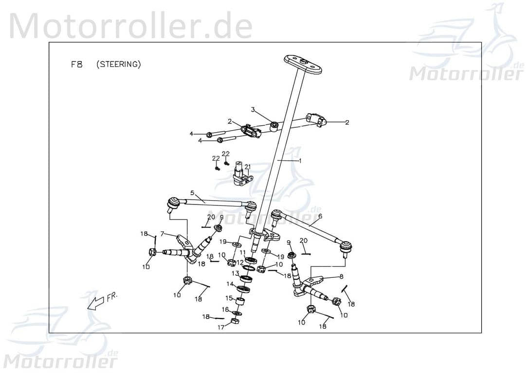 PGO Spurstange links X-Rider 90 Lenkstange Spur-Stange Quad X0445040000 Motorroller.de Lenk-Stange ATV X-RIDER 110 UTV Ersatzteil Service Inpektion