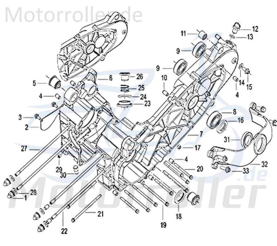 Jonway Insignio 250 DD Unterlegscheibe 250ccm 4Takt 750560 Motorroller.de Distanzhalter U-Scheibe Washer Beilagscheibe Ausgleichsscheibe Scooter