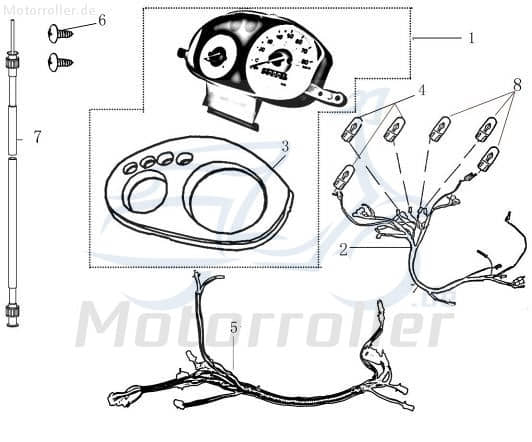 Tachometer komplett 0-80 km/h AGM-MOTORS 1160401-3