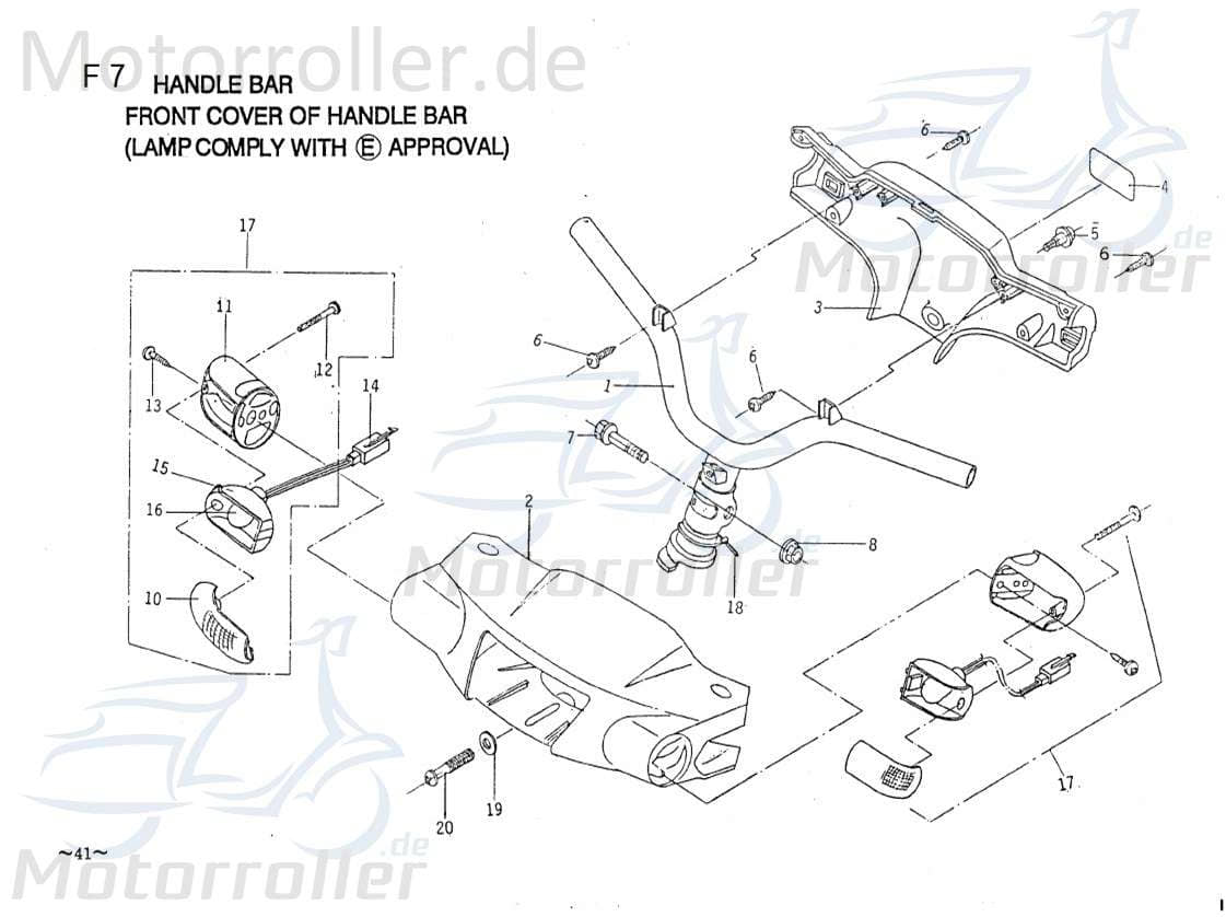 Lenkerverkleidung Vorn Deckel Abdeckung PGO B0E96100401