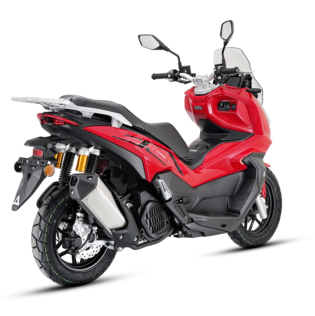 Motorroller Fighter 125 XT rot-weiß Euro 5 100 km/h Scooter Roller Leichtkraftrad 125er