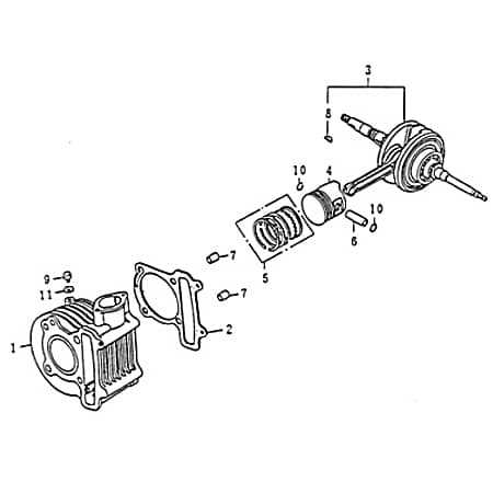 Kolbenringsatz (für hart-chrome. Zylinder) Kolben 83458