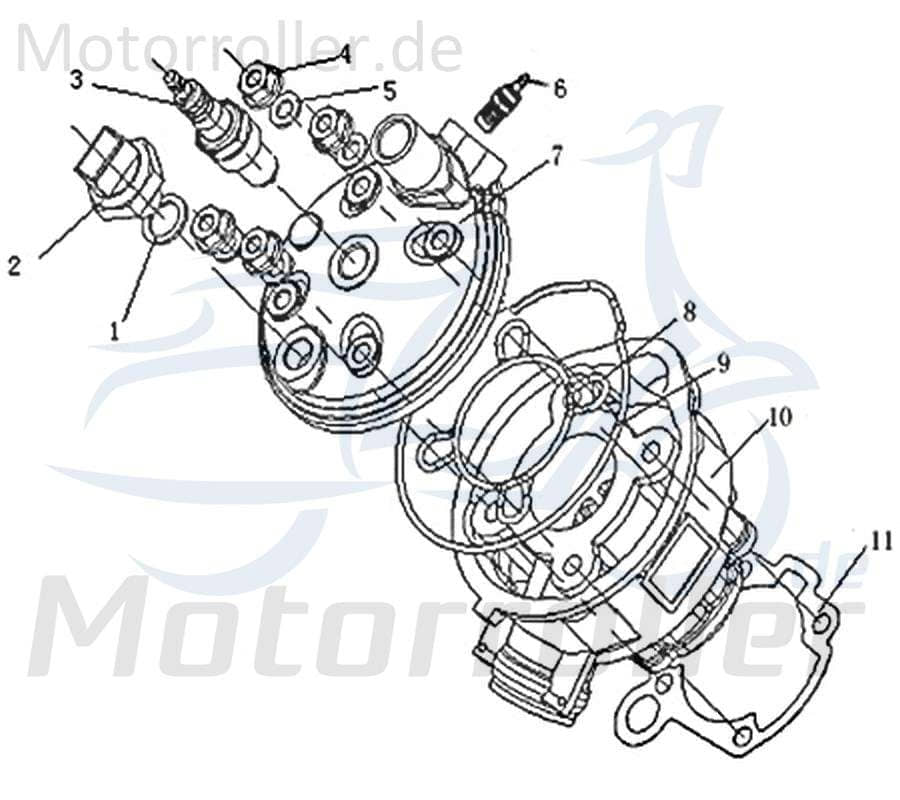 CPI SX 50 Supercross Dichtung Zylinderkopf 50ccm 2Takt 1E40MB.01-04 Motorroller.de Zylinderkopf-Dichtung Kopfdichtung Minarelli liegend Motorrad