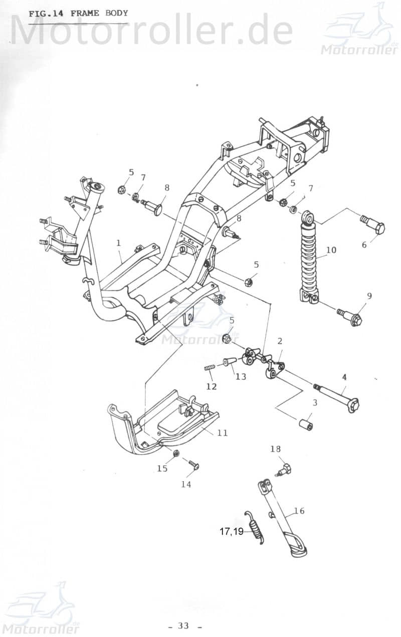 Adly Rahmen Scoody 50 2 Gestell Metallrahmen 50ccm 2Takt Motorroller.de Fahrgestell Rahmenteil Grundgerüst Fahrzeugrahmen Fahrzeuggestell Scooter