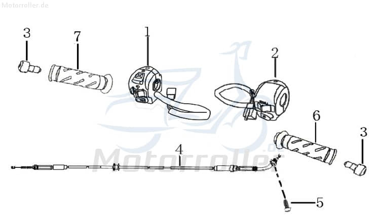 Schraube M5x12mm Jonway Galactica 2.0 RC 50 9131405012-5 Motorroller.de Bundschraube Maschinenschraube Flanschschraube Flansch-Schraube Bund-Schraube