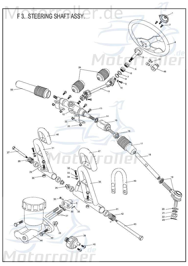 PGO Bugrider 200 Halter Lenkgetriebe Befestigung Halterung 200ccm 4Takt B54450701M0 Motorroller.de Haltebügel Halteblech Halte-Blech Halte-Bügel Buggy
