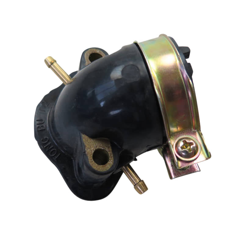 Ansaugstutzen 22mm 2-Pin GY6 125ccm 4Takt Roller 152QM-0106-B Motorroller.de Ansaugkrümmer Ansaugrohr Luftansaugrohr Ansauggummi Anschlussbogen 152QMI