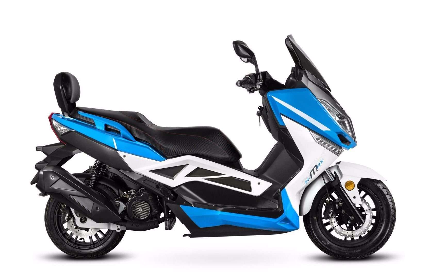 Motorroller Firejet 125 BMAX weiß-blau Euro 5 Scooter Roller 125 ccm 4 Takt