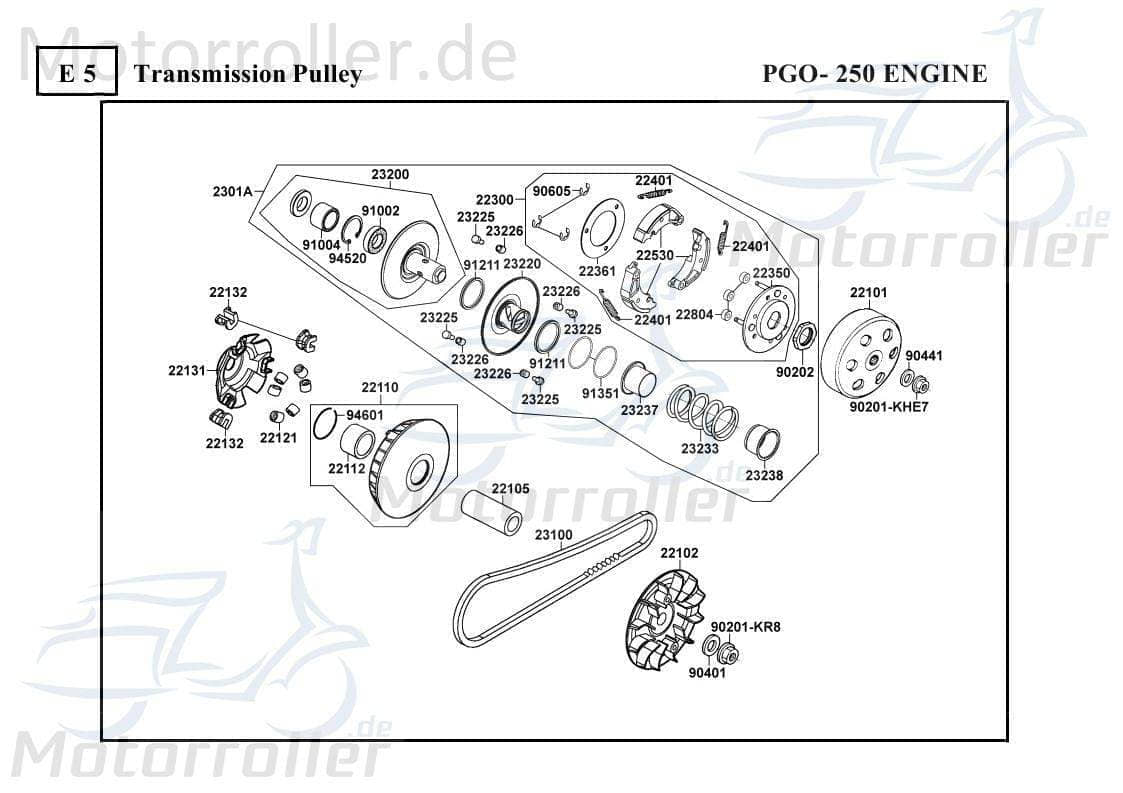 PGO Gummikupplungsdämpfer Bugrider 250 Buggy 250ccm 4Takt Motorroller.de 250ccm-4Takt Ersatzteil Service Inpektion Direktimport