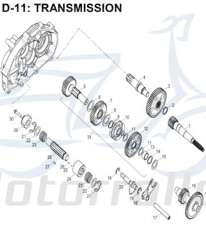 Aeon Cobra 320 Getriebeausgangswelle 320ccm 4Takt 23440-201-001 Motorroller.de d=25mm Endantrieb Zwischenwelle Antriebs-Welle Getriebewelle Quad ATV