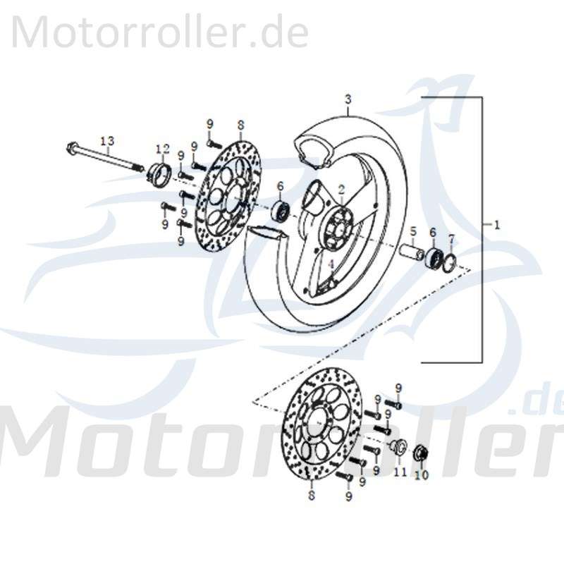 Rex Enduro 125 DD Bolzen Stehbolzen 125ccm 4Takt 91466 Motorroller.de Gewindebolzen Zapfen Gewindestift Arretierbolzen Stiftschraube Gewinde-Stift