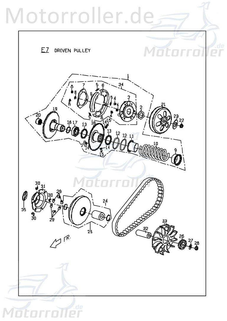 PGO X-RIDER 150 Distanzscheibe Variomatik ATV C5066051000 Motorroller.de Ausgleichsscheibe Abstandscheibe 125ccm-4Takt Quad G-Max 150 UTV Service