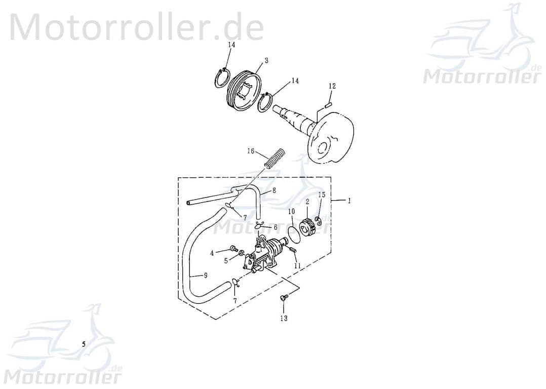 Stift für Ölpumpenantrieb 3x13mm Bolzen Jonway 31131804