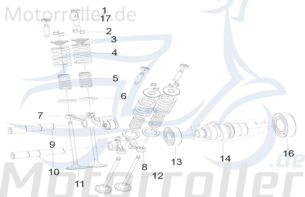 Einlassventil 250ccm 4Takt 129185000000 Motorroller.de Motorventil Motor-Ventil Einlass-Ventil Ventil-Einlass 250ccm-4Takt