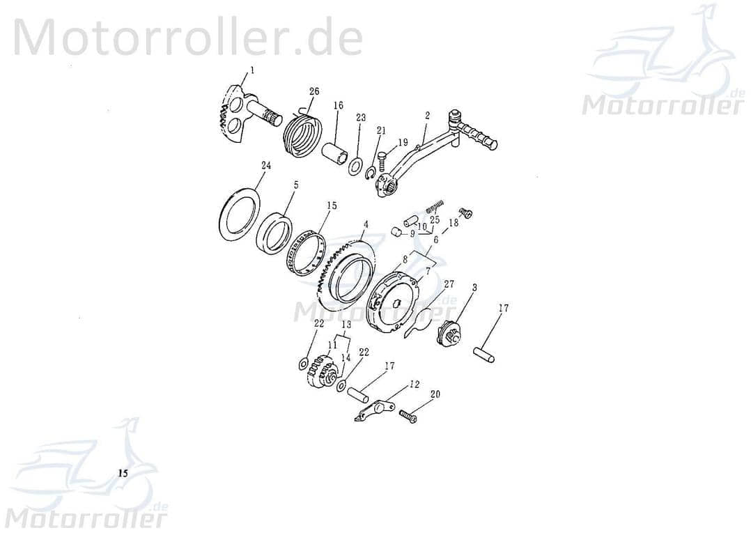 Feder Kickstartermitnehmer 2Takt 50 31130406