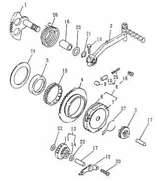 Rex Quad 50 Starterritzel 50ccm 2Takt Ritzel ATV Motorroller.de Anlasserritzel 50cc 2T Anlasser-Ritzel Starter-Ritzel Anlasser
