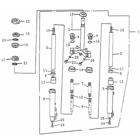 Rex Rexy 125 Gabelbein Stoßdämpfer Roller 125ccm 4Takt 82310 Motorroller.de Federbein Gabelholm Gabelrohr Gabelfuß Scooter Ersatzteil Service