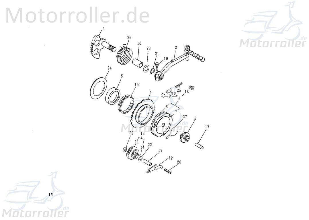 Feder Kickstarter-2Takt 50ccm-liegender 31130405